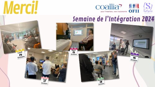 Le pôle Asile et Intégration de Coallia Somme a organisé du 14 au 18 Octobre la Semaine de l’intégration en partenariat avec l’OFII. La richesse des échanges sur chacun des évènements a permis de valoriser la synergie des partenaires du territoire et le parcours des personnes accompagnées.