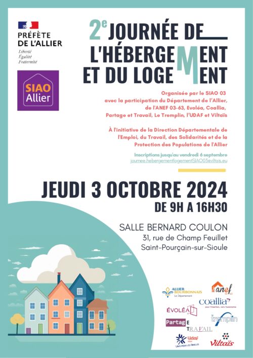 L’équipe éducative du territoire Allier a participé hier à l’organisation et l’animation des stands de Veille sociale (Hébergement d’Urgence, Samu Social, Accueil de Jour et prise en charge des personnes victimes de violence) lors de la journée Hébergement d’Urgence organisée par le SIAO 03.