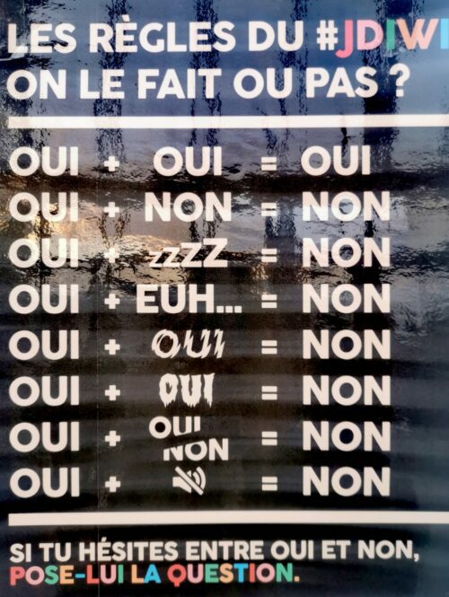 Le lundi 25 novembre, journée internationale de la lutte contre les violences faites aux femmes, nous nous sommes rendu au lycée Condorcet de Méru afin de participer à une conférence sur le consentement. Celle ci était présentée par des élèves de terminales et leur professeur de droit.